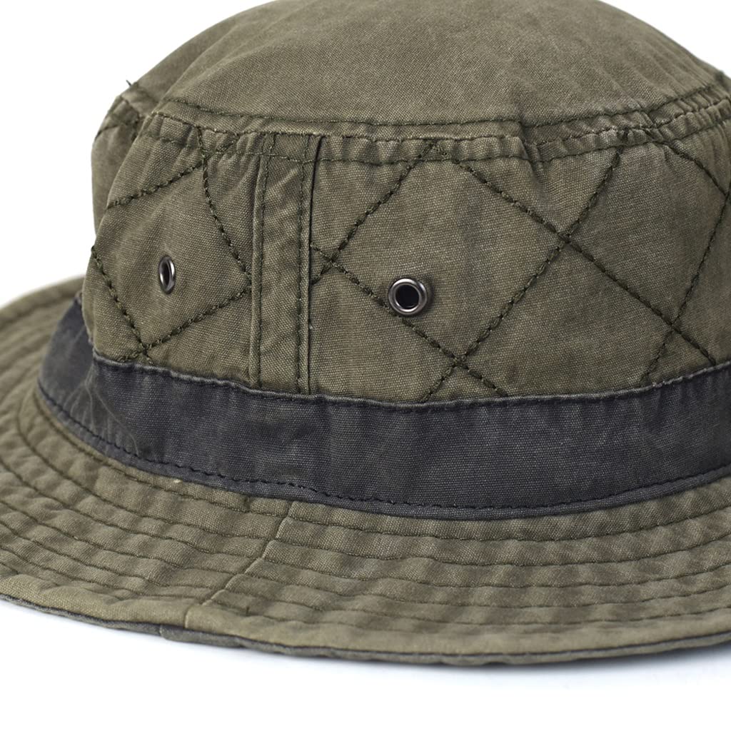 Cappelli da Pescatore per Uomo Donna Cappello in Cotone Lavato Cappello da Caccia per Pesca Cappellino per Protezione Solare Cappello da Sole per Esterni (Color : A, Size : 56) (A 7)