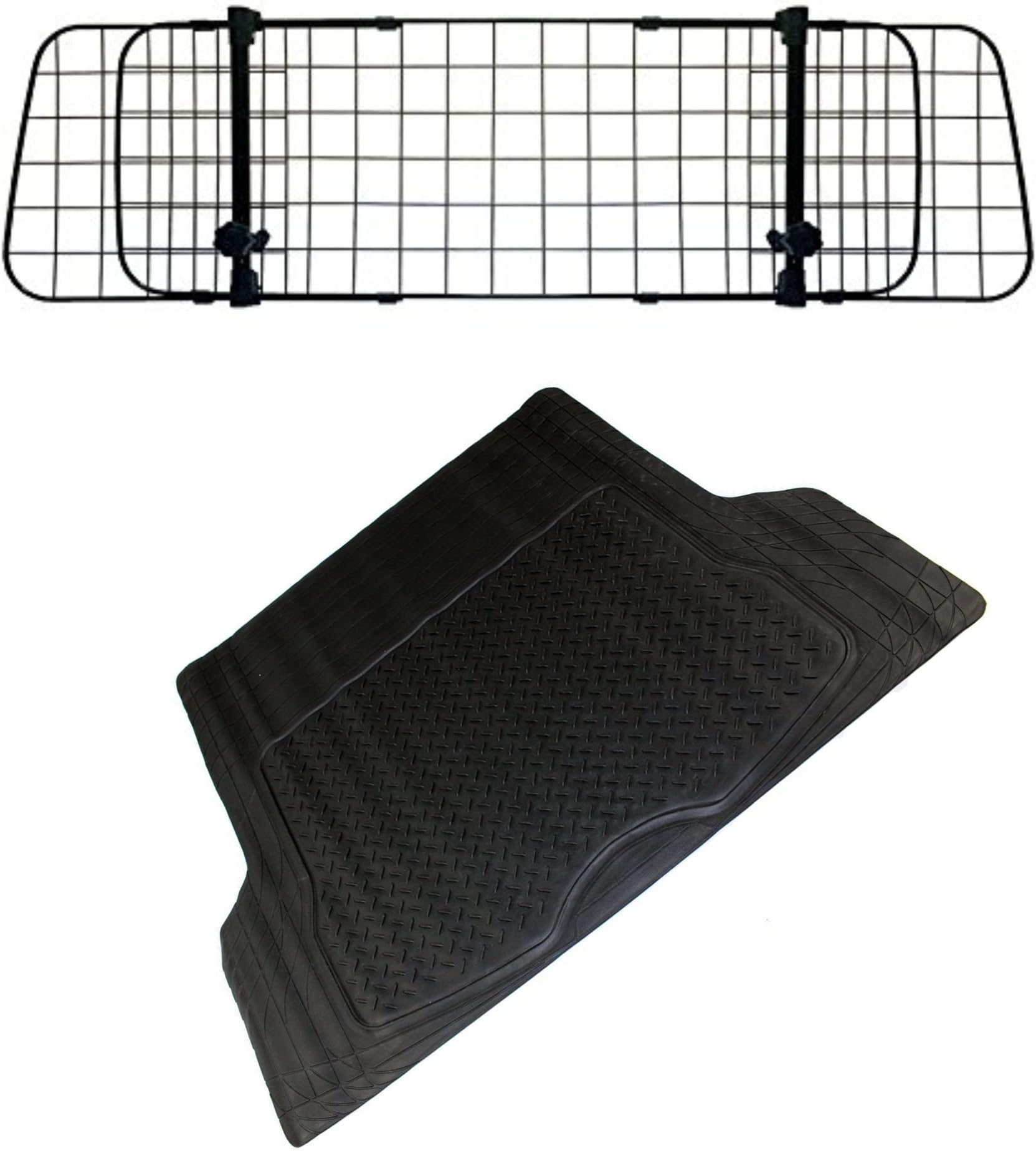 XtremeAuto® Car Dog Guard With Dog Bed/Boot Liner OR Rubber Boot Mat (Dog Guard + Large Boot Mat)
