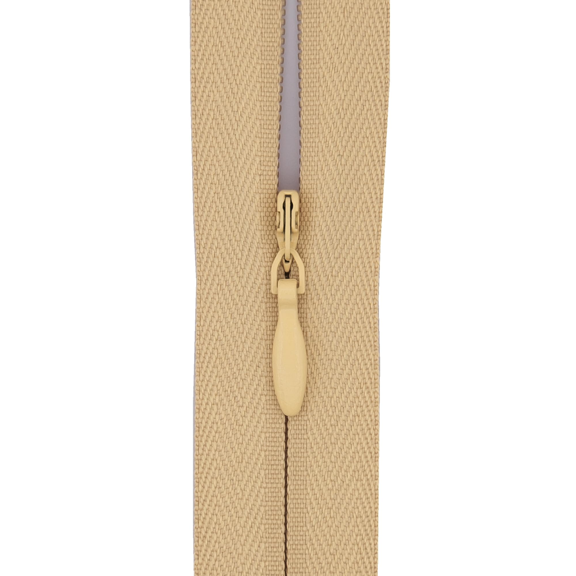 #3 Invisible Zip 22 Inch (56cm) – Close-End-with Woven Tape for Bridal Gowns, Maxi Dresses & Large Upholstery - Hidden Nylon Zips for Tailoring & Decor -5 Zips (Deep Champagne)
