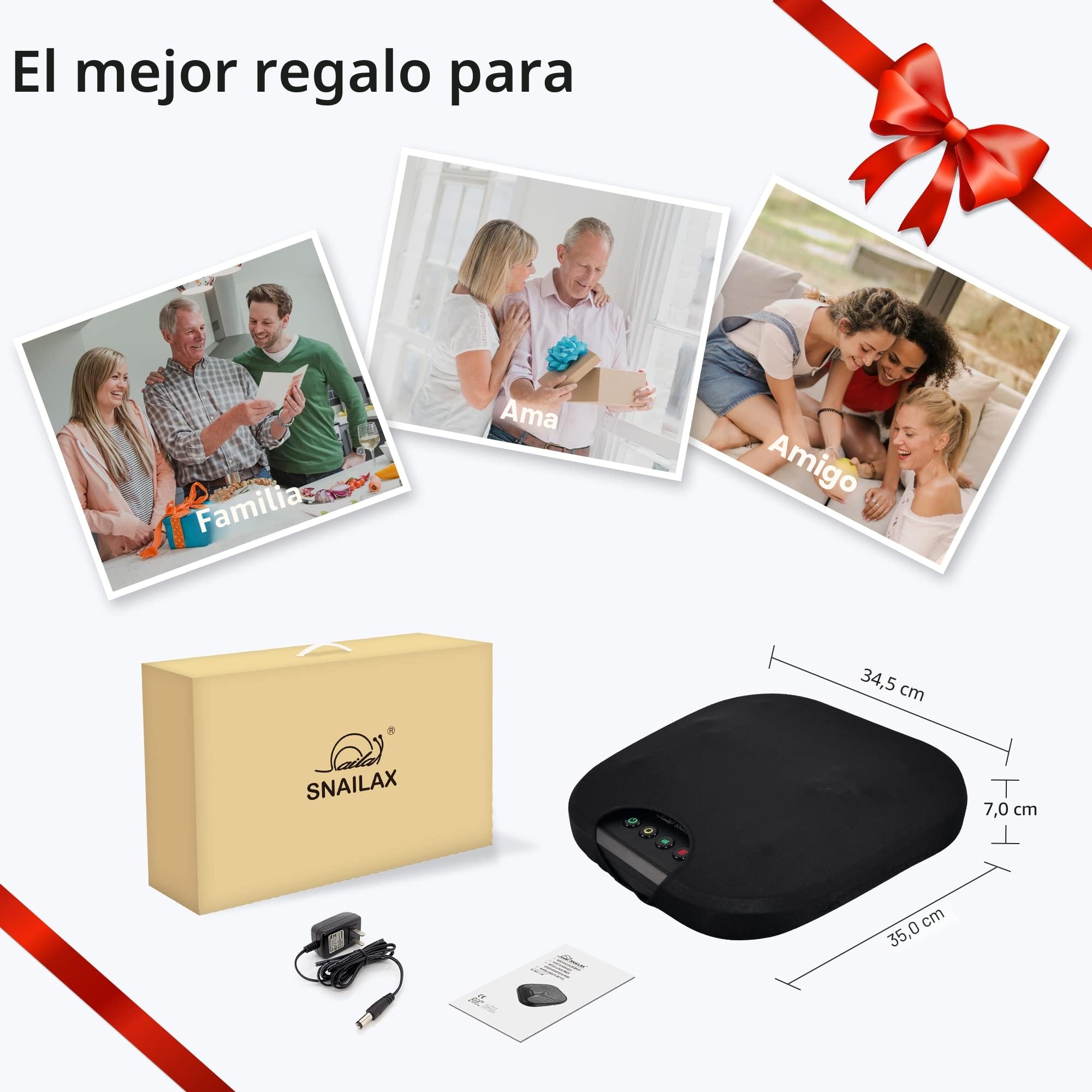 Snailax masajeador de pies Shiatsu con Calor, Nudos de Masaje Flexibles para Todos los tamaños de pies, analgésico eléctrico