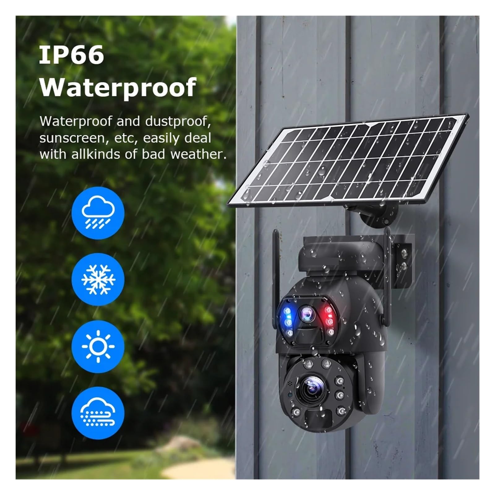 Caméra de sécurité Solaire à Zoom PTZ 8MP 4G