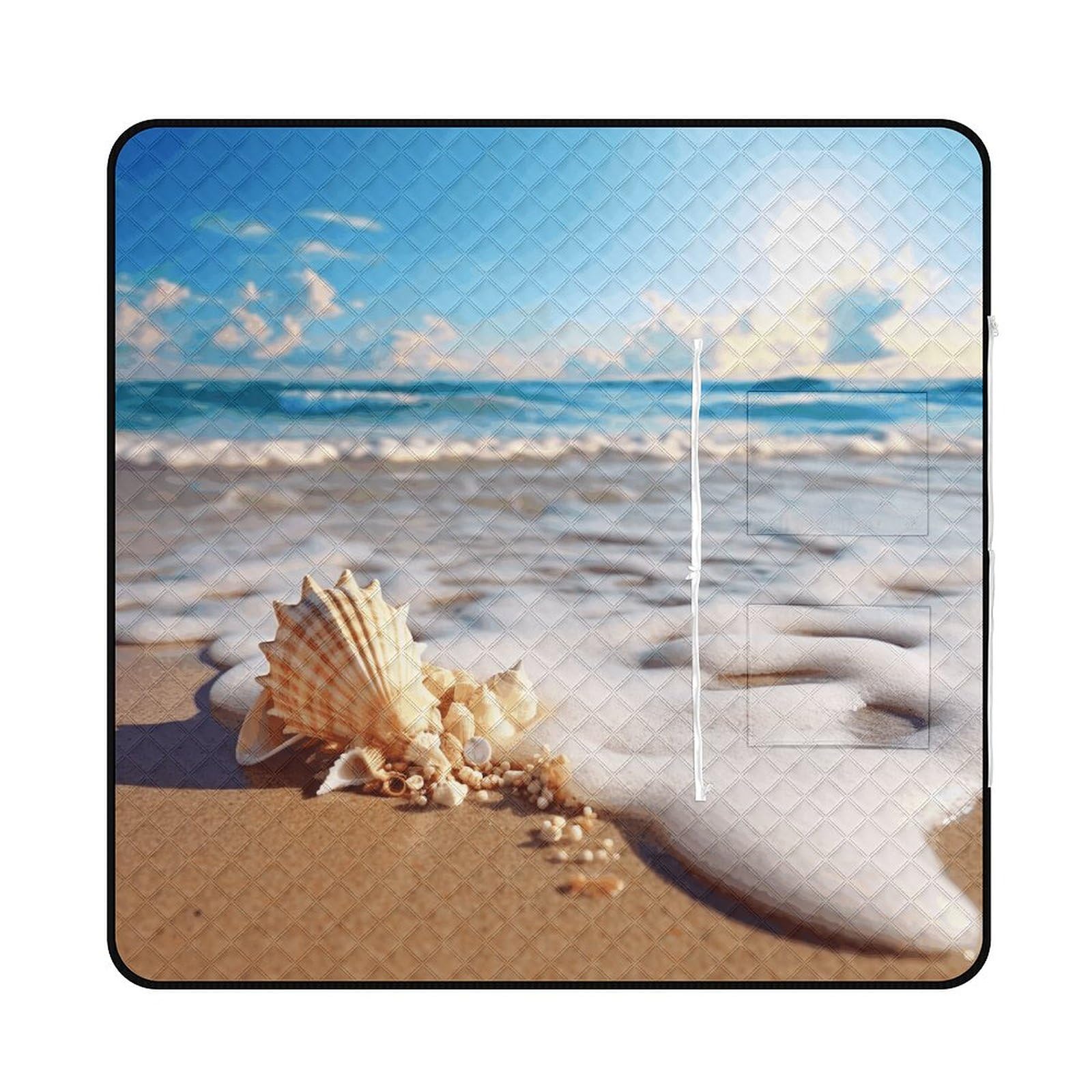 Couverture de plage pliable et imperméable pour éviter le sable mouillé en pique-nique et camping