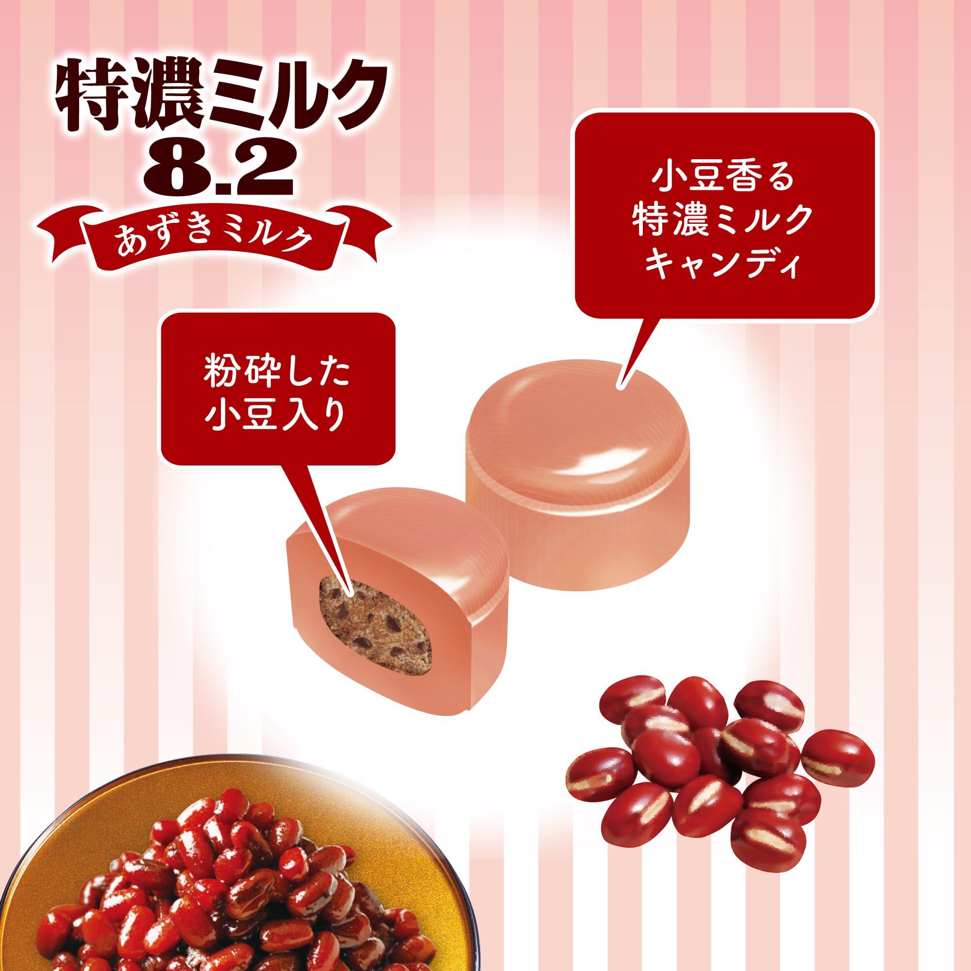 Amazon | UHA味覚糖 機能性表示食品 特濃ミルク8.2あずきミルク 93g×6