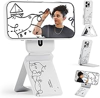 Vista 34 de MOFT Trípode para teléfono con palo selfie para iPhone, soporte de iPhone de múltiples ángulos, soporte de teléfono ligero y portátil, imanes Seafoam