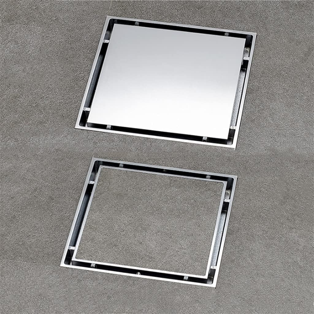 New 15 * 15cm Brass Shower Drain Bathroom Floor Drain Tile Insert Square Anti-Odor Floor Waste Grates