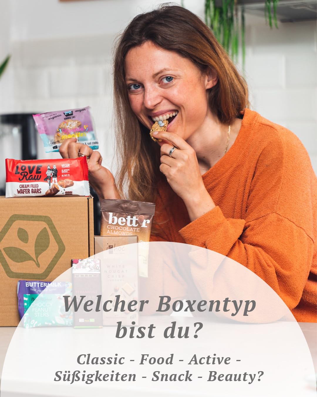 Vegan Box Geschenkbox Classic vegane Lebensmittel Kosmetik Snacks Süßigkeiten 9 Produkte