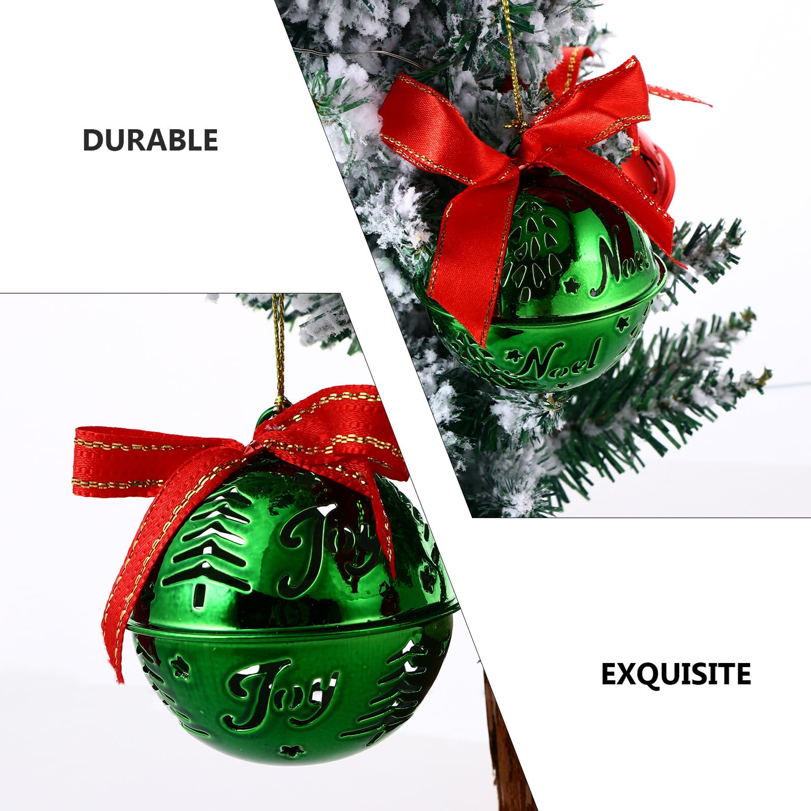 BESPORTBLE 12pezzi Campane di Natale Appendibili Decorazione Albero di Natale Ornamento Appendibile Decorazione Appendibile per Casa Stile Casuale