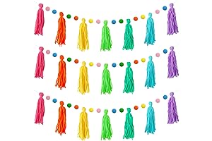 3 Pcs Pom Pom Tassel Garland