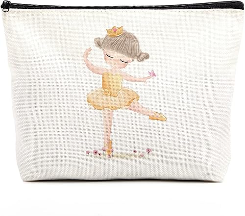 fkovcdy Lindo bolso de maquillaje de bailarina acuarela ballet bailarina regalo recital regalo niña adolescente estudiante amante del ballet, Color