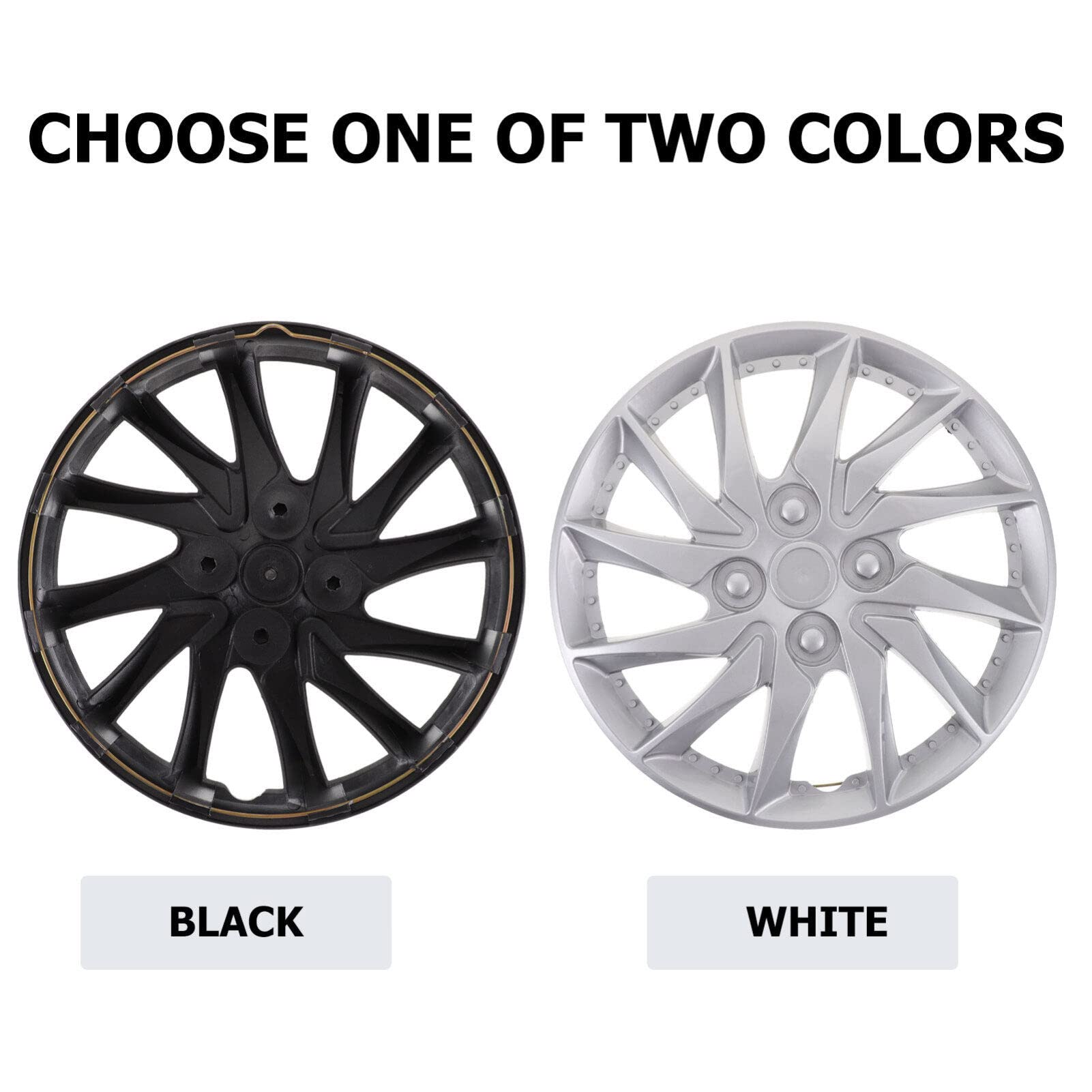 Enjoliveurs Universels 14 Pouces - Pour Embellir Et Protéger Vos Jantes Voiture - Lot De 4