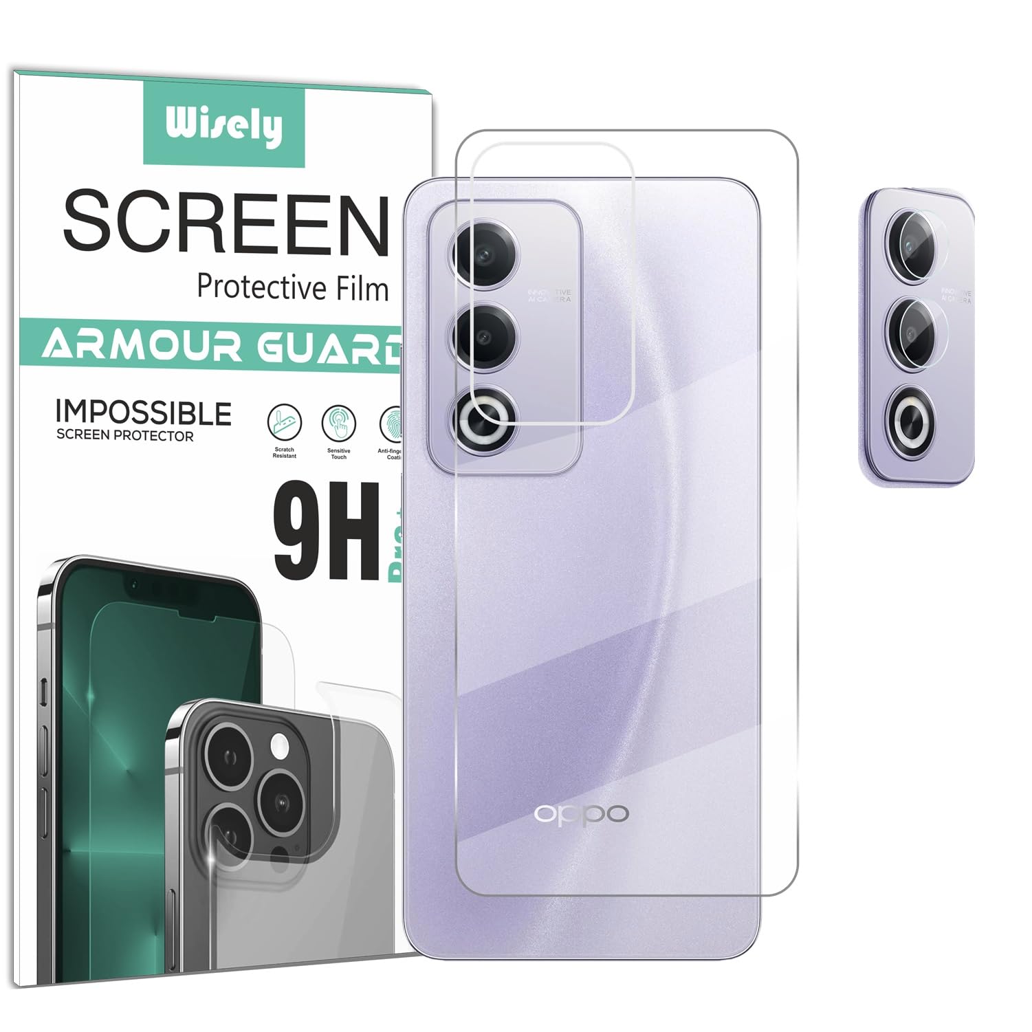Wisely 2in1 Camera Lens Nano Glass + Anti Scratch TPU Back Guard Screen Protector for Oppo A3 Pro 5G - |Back + Camera Guard| (B0D95Z9X39) Amazon Price History, Amazon Price Tracker