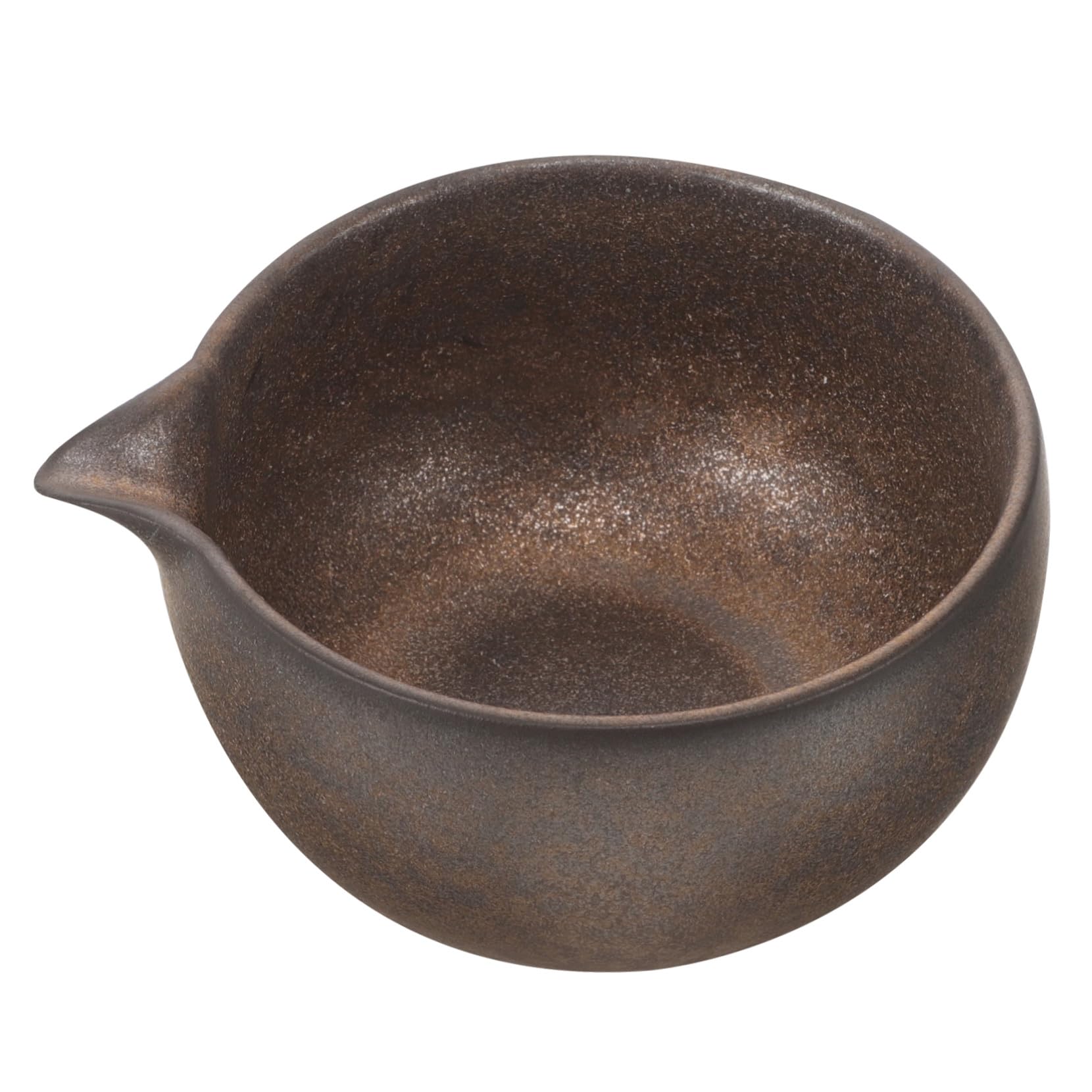 Ciotola Matcha Ceramica Nera con Beccuccio, Resistente e Facile da Versare, Stile Giapponese Tradizionale per Cerimonia del Tè e Uso Quotidiano