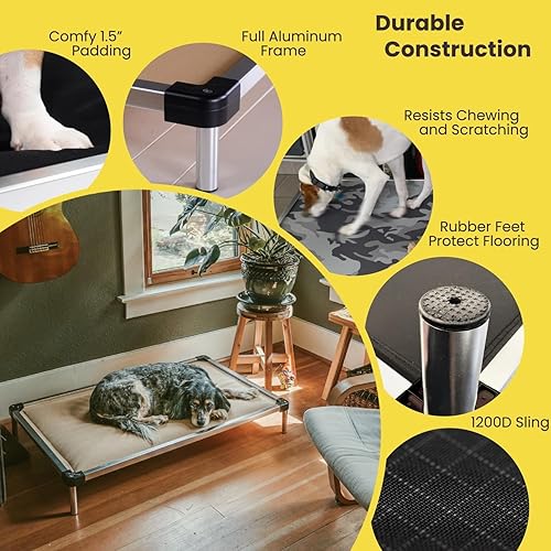 Miniatura 3 de K9 Ballistics Cama acolchada para perros a prueba de mordidas para masticadores ansiososagresivos, prácticamente indestructible, patas incluidas,