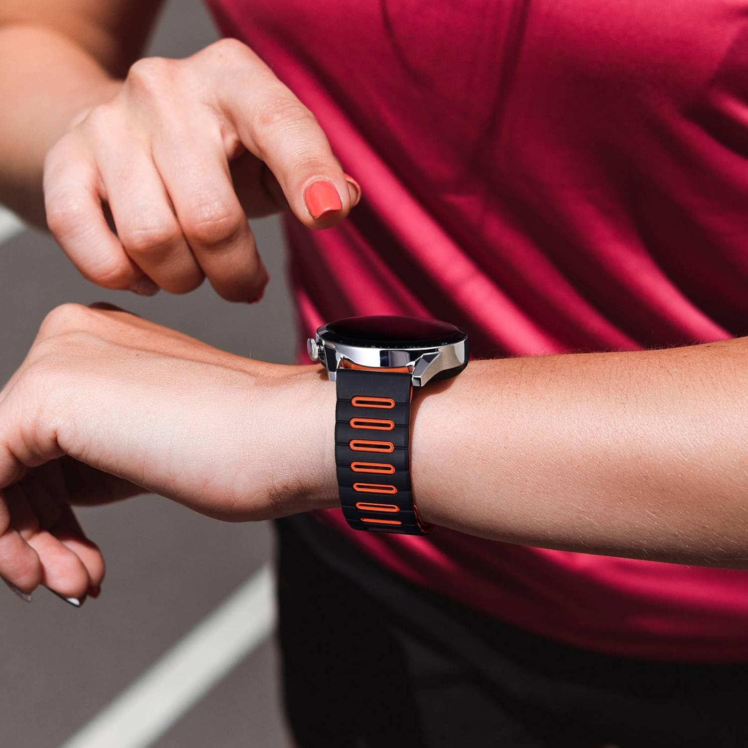 BISONSTRAP Magnetic Watch Band for Men Women, Breathable Silicone Strap