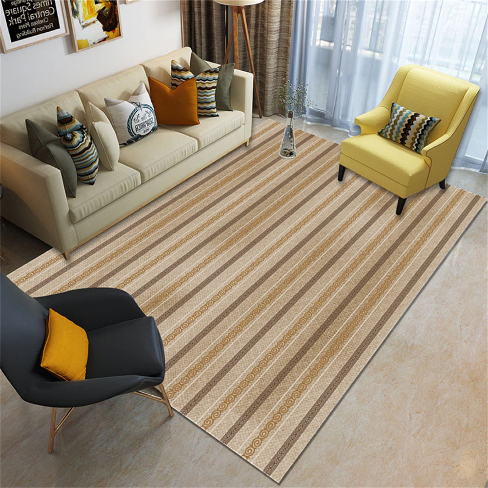 Tapis de chambre bébé fille et salon minimaliste moderne de 140x200cm super doux