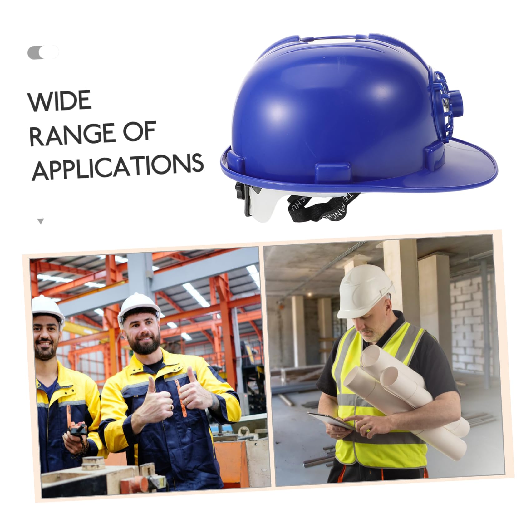 Gatuida Casco Sicurezza Solare con Ventilatore per Edilizia Casco Protettivo e Traspirante con Design Ombreggiante per Attività senza Batteria