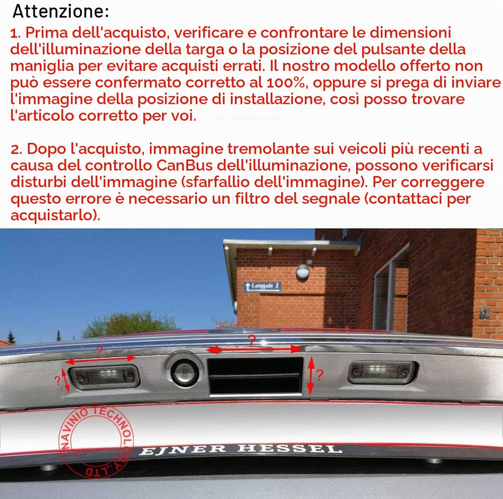 Auto Telecamere Posteriori in Luce Targa con Visione Notturna 4ir per Sistema di Retromarcia Parcheggio para Ford Mondeo/Fiesta/S-Max/Kuga/Everest/Focus 2 Hatchback Facelif C307