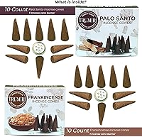 Vista 350 de TRUMIRI Incense Cones - Combo Pack of 20 Cone Incense - 10 Nag Champa + 10 Palo Santo - Insence Cones - Incense Cones Scented - Cone Incense Scents
