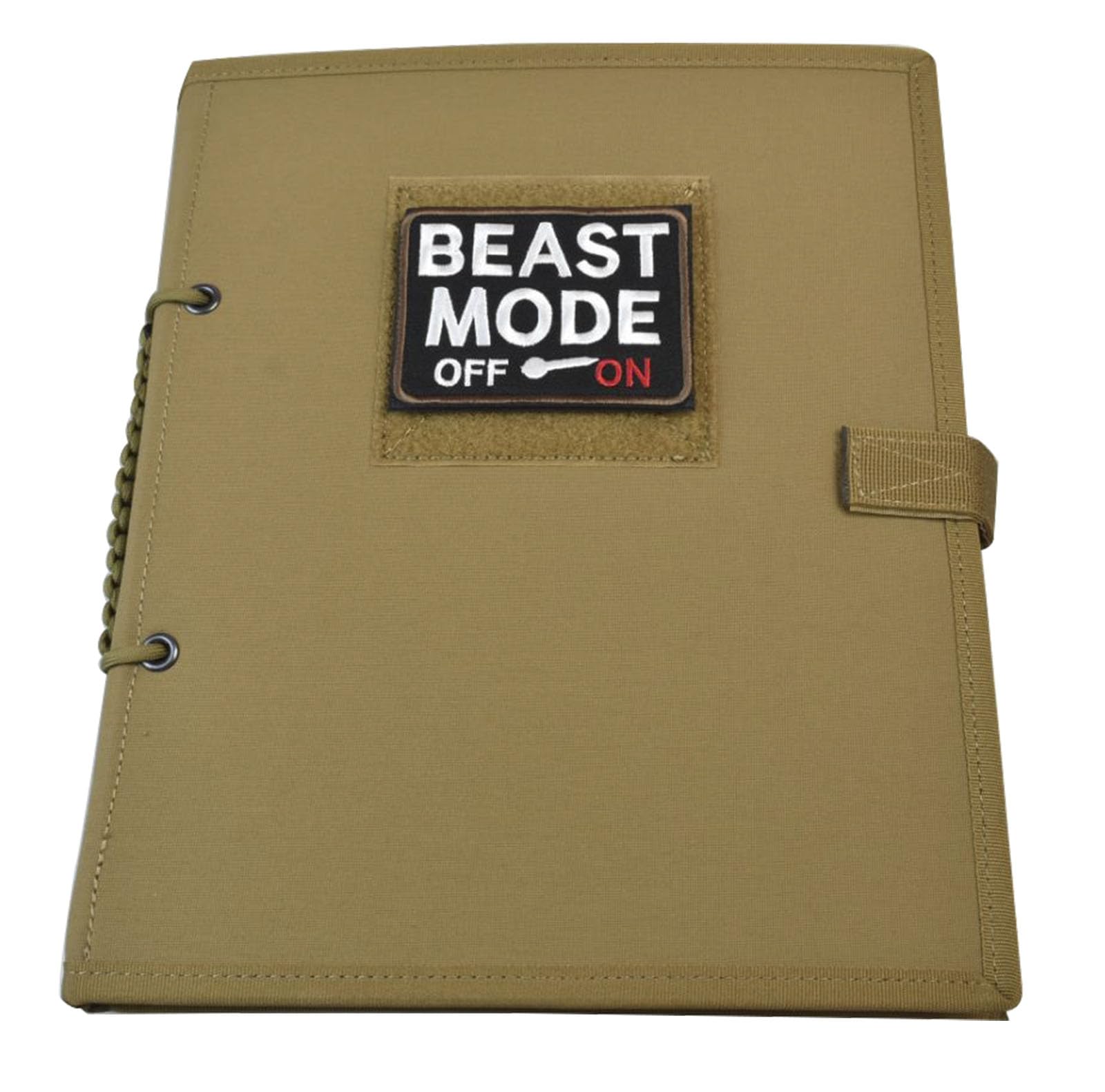 JFFCESTORE Tactical Hook & Loop Patch Book Holder Flip Page Booklet Organizer Store Collection Patches (Khaki)