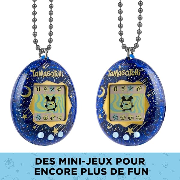 Bandai – Tamagotchi Original – Starry Night – Animal interactif avec écran LCD en Français, 3 Boutons et Mini-Jeux – Idée Cadeau Jeu Animal virtuel – Jouet Enfant 8 Ans et + – 42970 - 5