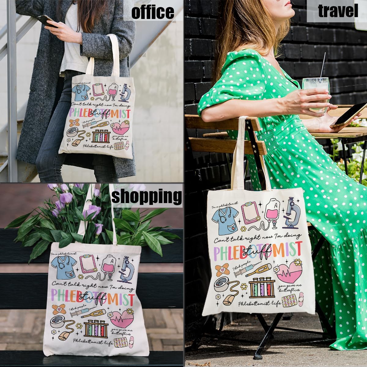 Nurse Gifts for Women Tote Bag Nurse Canvas Tote Bag for Nurse CNA Certified Nurse Assistant image 5