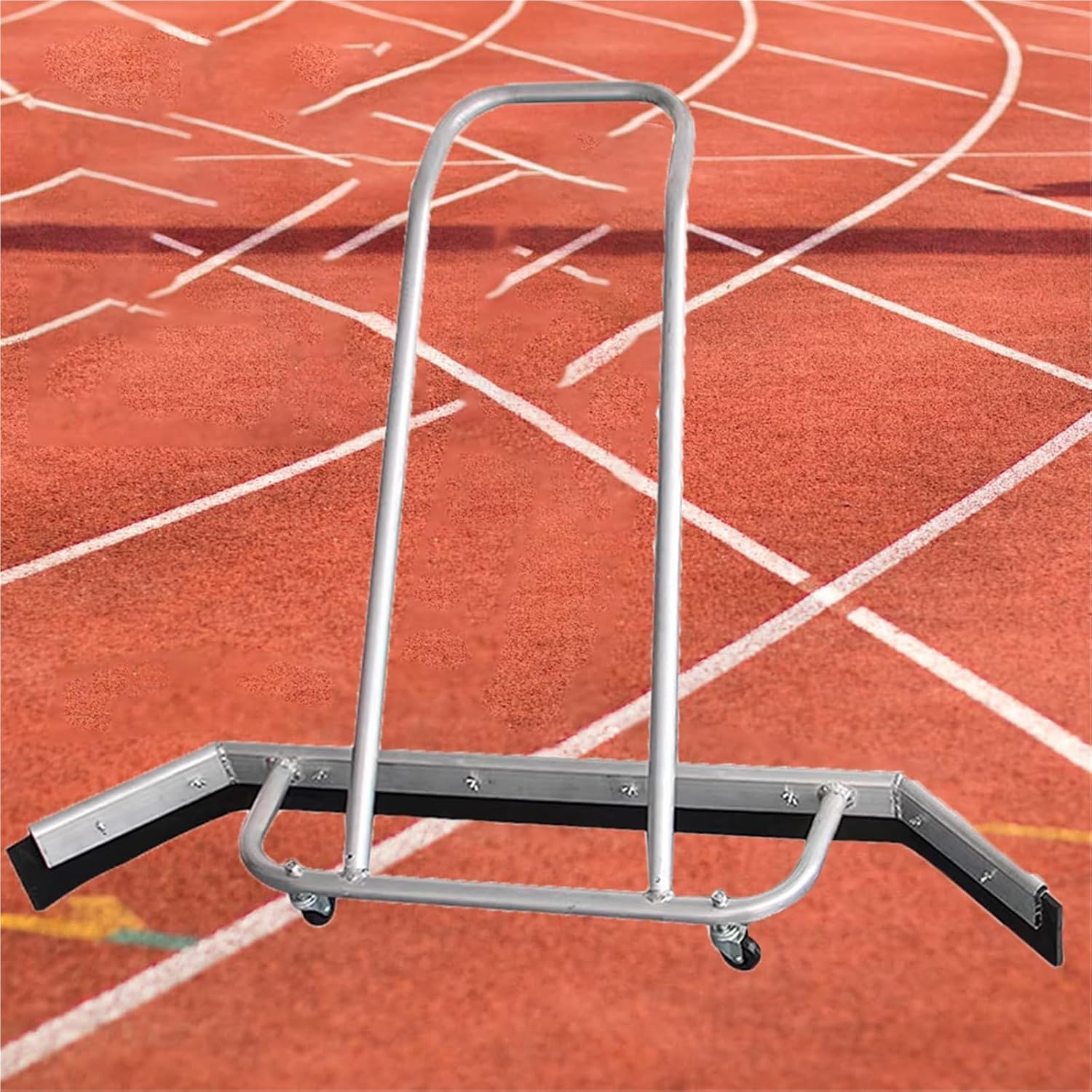 Tennis Court Squeegee, Aluminum Alloy Sport Tennis Court Squeegee, Lightweight and Portable Stadium Water Pusher, Helps Clear Water and Maintain(Single Rubber Strip)