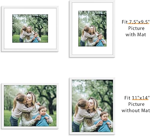 Miniatura 333 de Picrit - Juego de 12 portarretratos de 5 x 7 pulgadas para colgar en la pared o exhibir sobre una mesa, para fotos de 4 x 6 con paspartú o 5 x 7