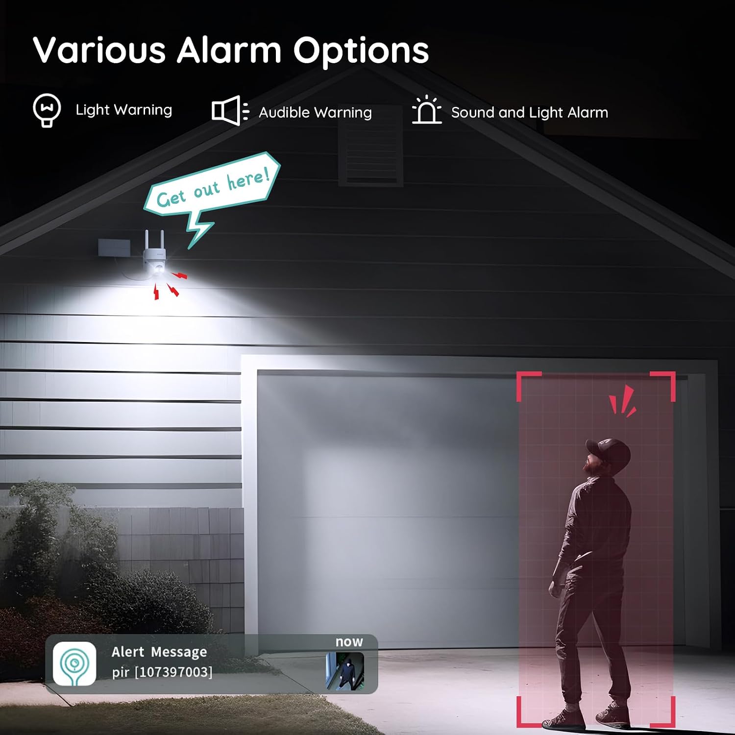 BOIFUN Solar Security Camera Wireless Outdoor, Smart AI Detection 2K WiFi 360° PTZ, Solar Powered Security Camera with Spotlight & Siren, Color Night Vision, 2 Way Audio, 15000mAh Battery, Alexa