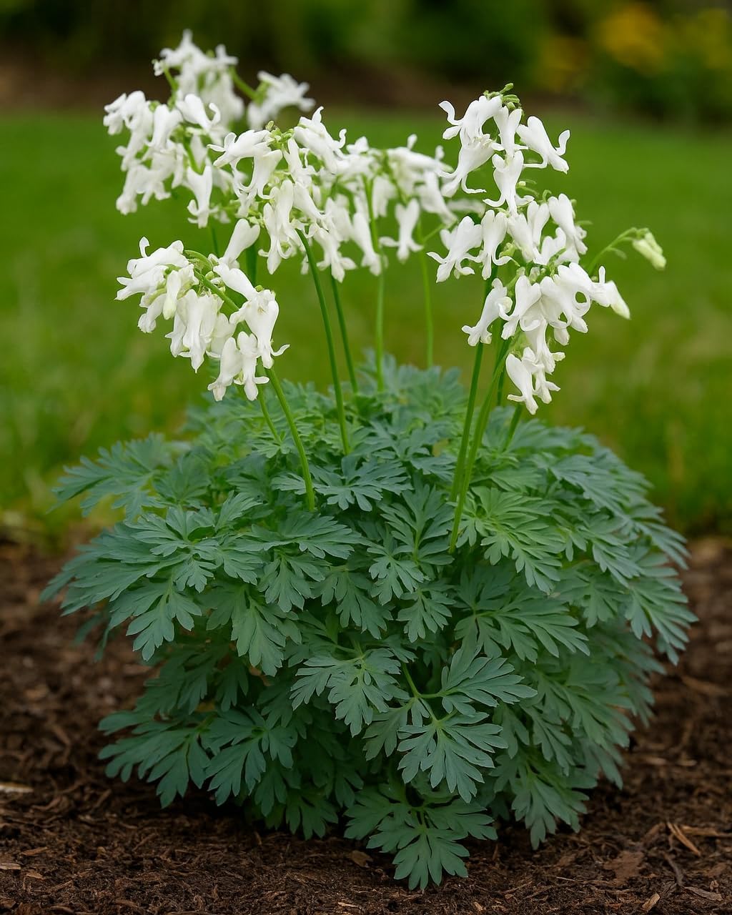 Perennial Farm Dicentra Amore™ 'Titanium' (Bleeding Heart) – Live Plant in #1 Container, Silvery Pink Heart-Shaped Blooms, Compact & Long Blooming, Shade Loving, Ideal for Woodland Borders & Gardens
