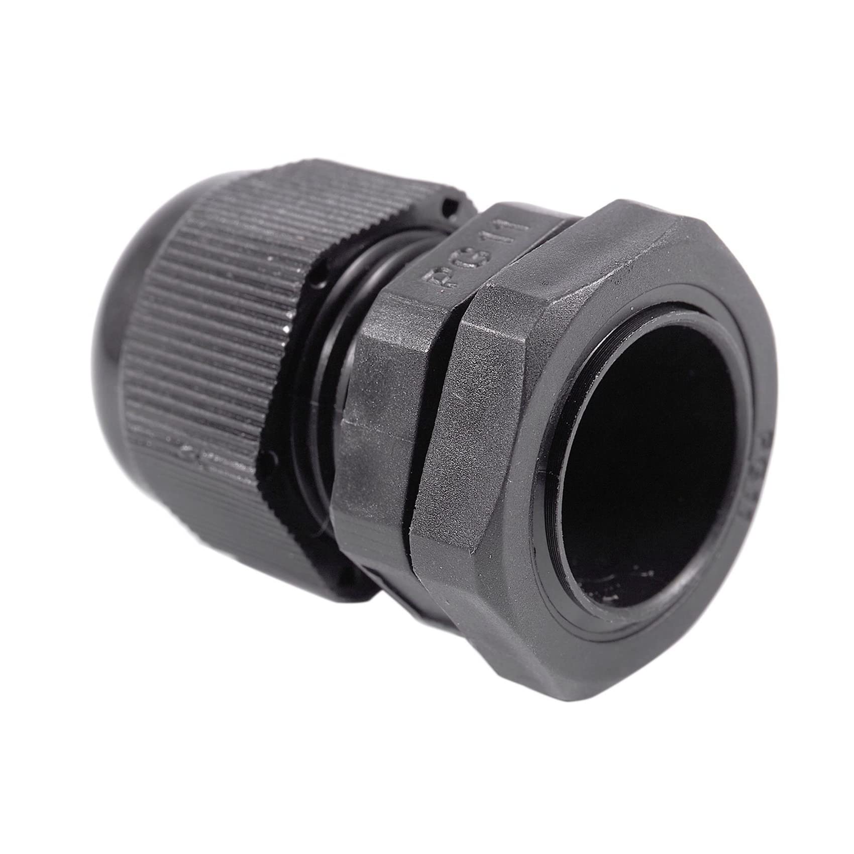 VENOAL 200 x schwarze wasserdichte Kunststoff-Steckverbinder PG11 5–10 mm Durchmesser Kabelverschraubung