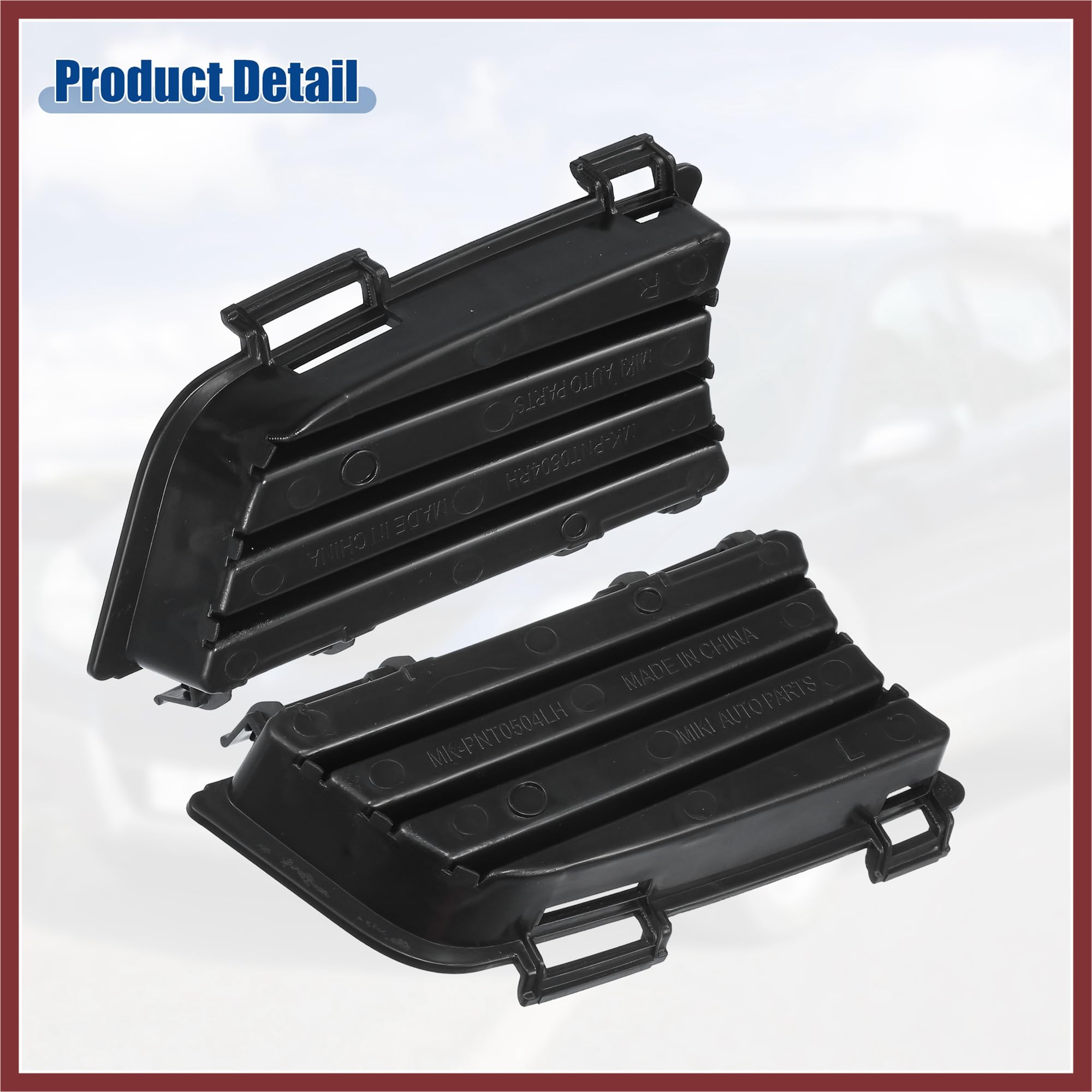 Abs Plastic Fog Light Protector Fog Light Cover Left Side Lower Outside 