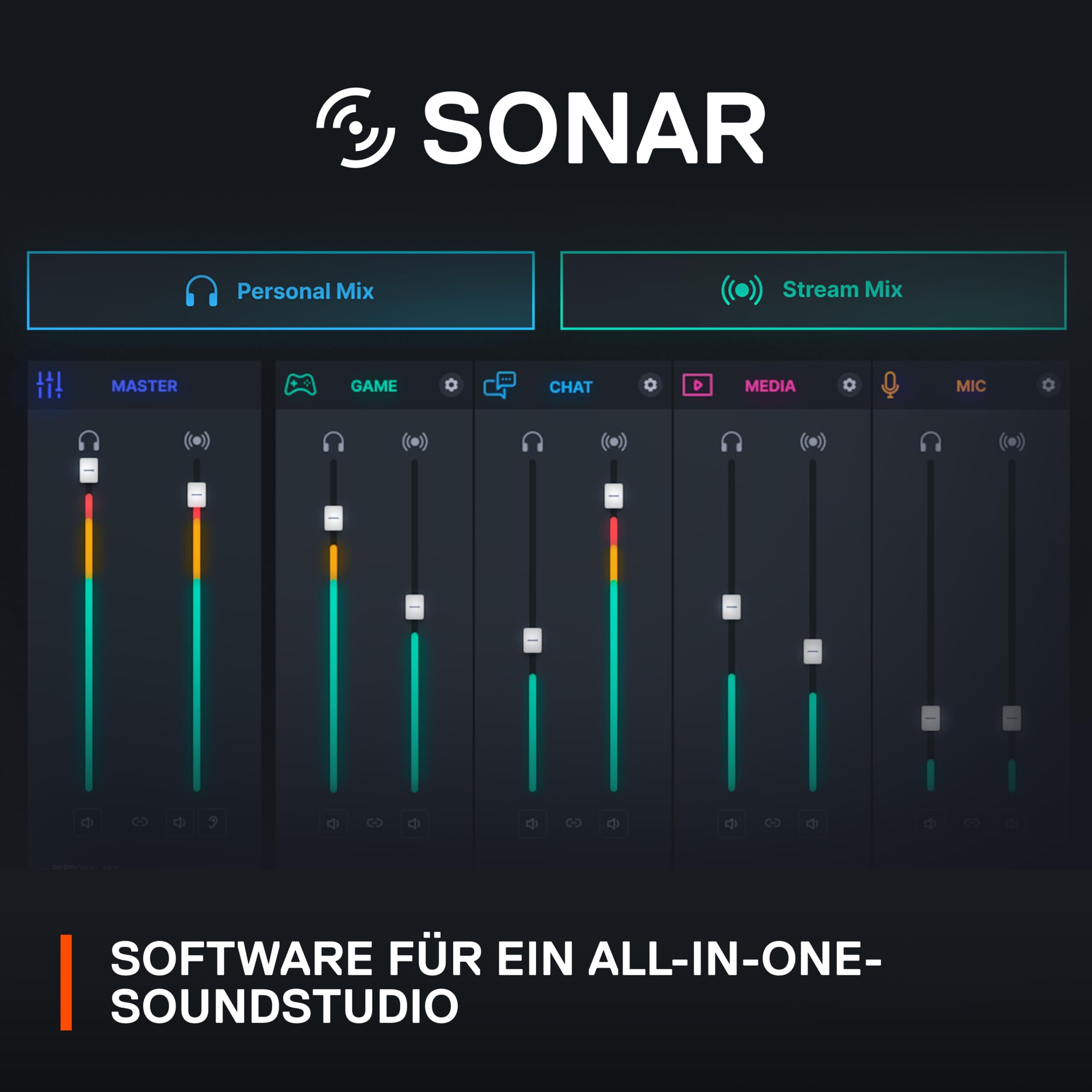 SteelSeries Alias USB-Mikrofon für PC Gaming Streaming Podcasting KI-Geräuschunterdrückung LED-Stummschalttaste Pegelüberwachung Stoßdämpfer