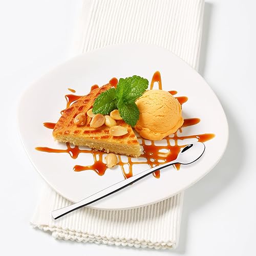 Miniatura 6 de 8 cucharas de helado de mango largo, cuchara de mango largo de acero inoxidable, 7.28 pulgadas