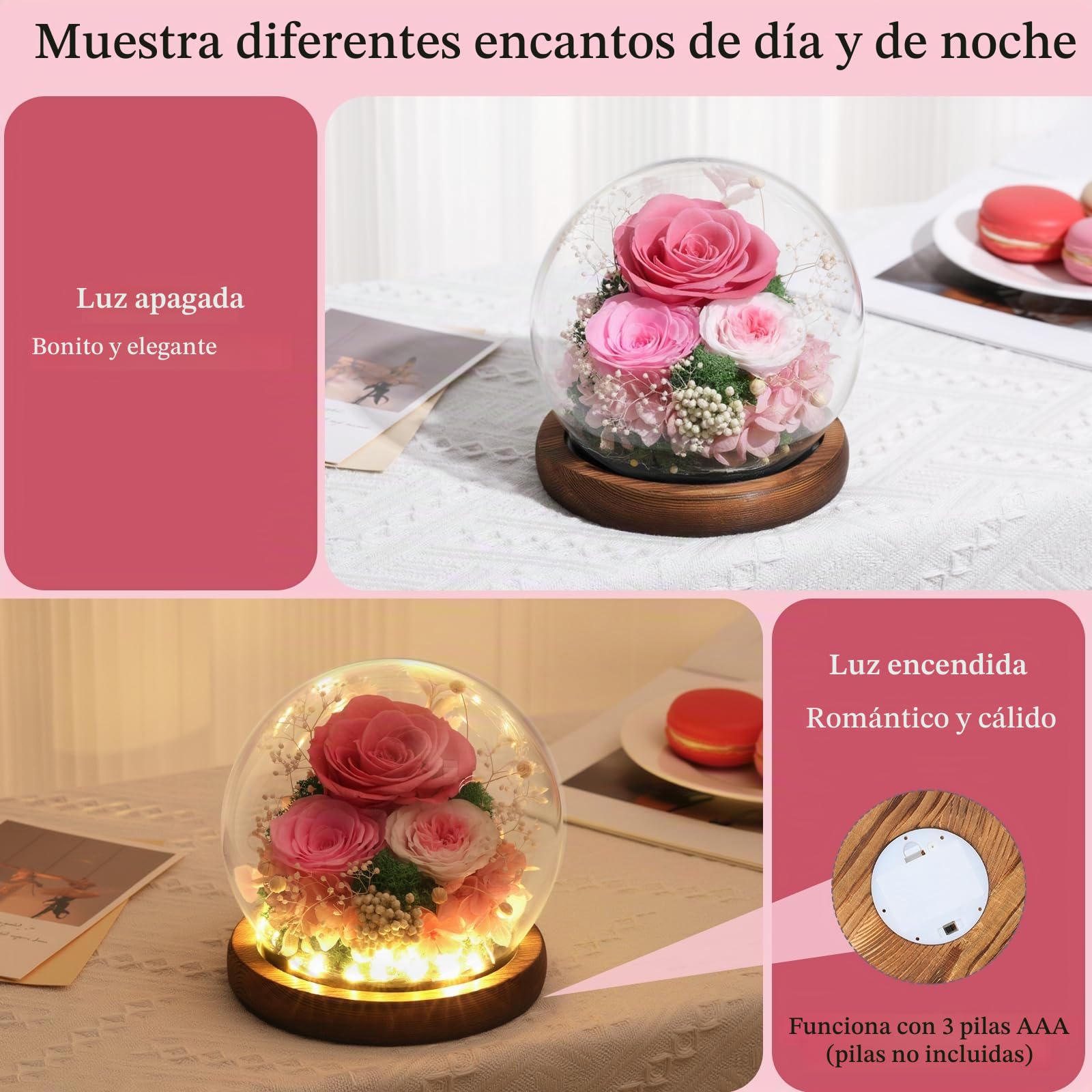 Emibele Regalos para Mamá Flores Entrega, Regalos Cumpleaños, Rosa