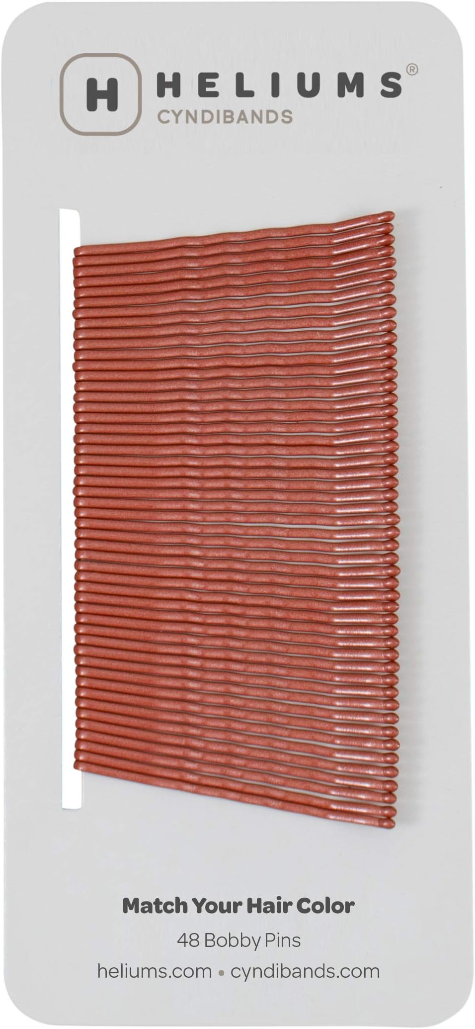Auburn Red Color Match Premium Bobby Pins for Redheads, 2 Inch Wavy - 48 Count