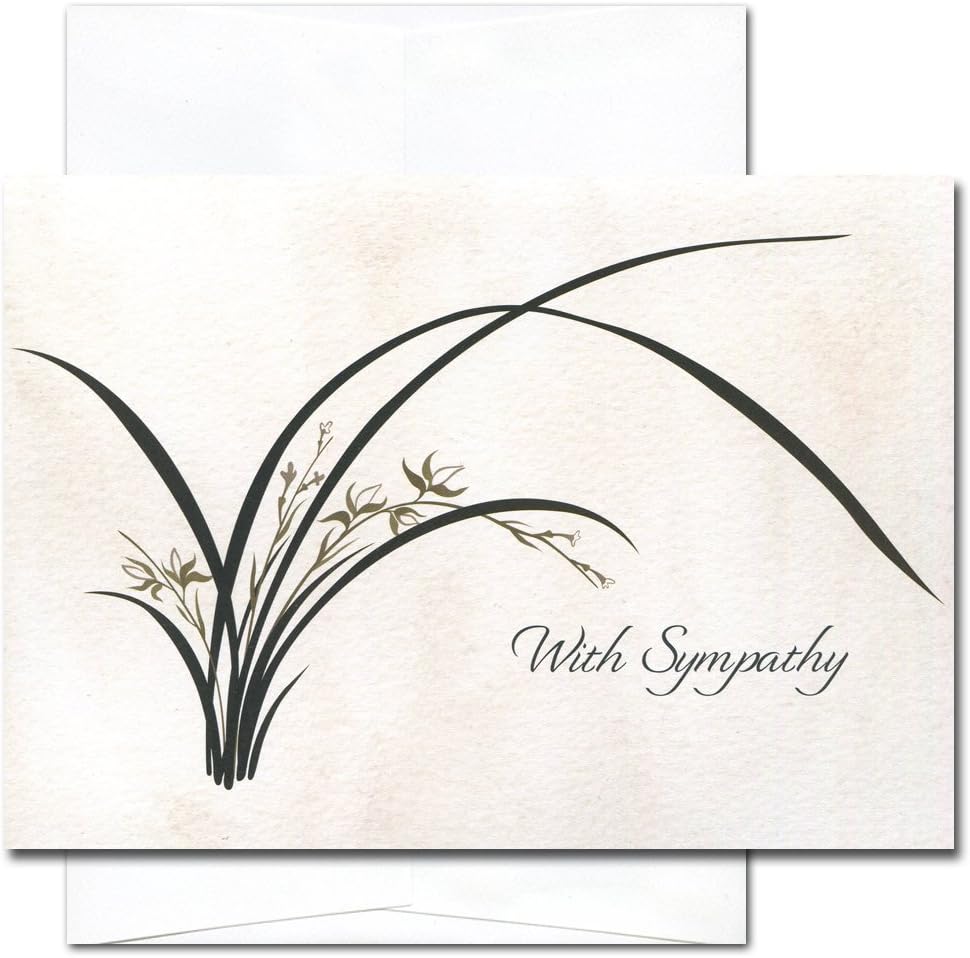 Sympathy Cards 10 Cards w/Message Inside Self Seal Envelopes Made in USA