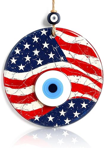 Vista 10 de Decoración de pared de cristal, colgante de pared contra el mal de ojo, decoración del hogar contra el mal de ojo, Nazar, decoración colgante de mal