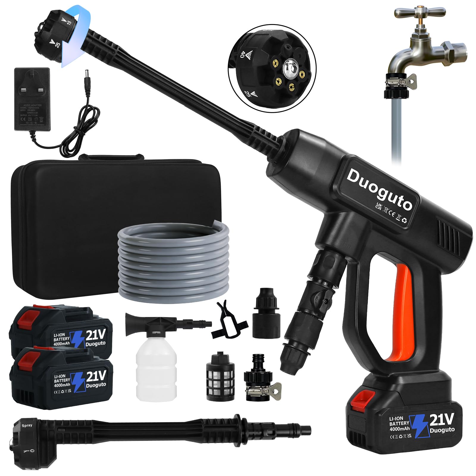 Idropulitrice senza fili alimentata a batteria 100 Bar portatile