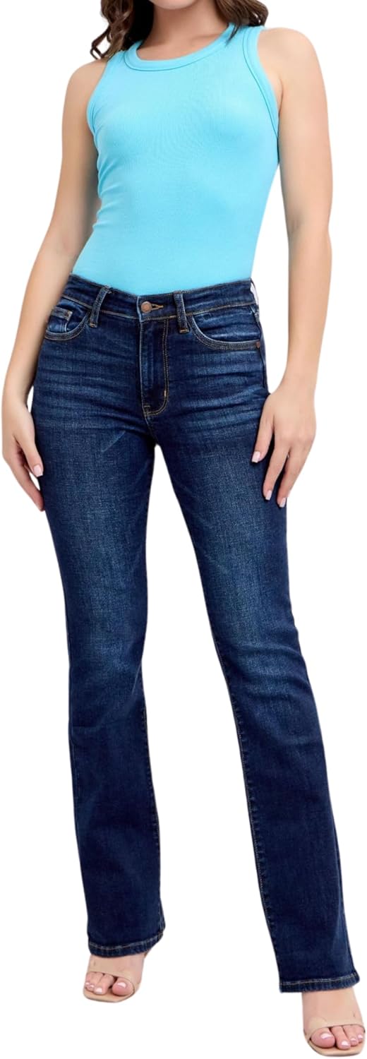 Judy Blue Mid Rise Dark Wash Classic Bootcut, Inseam 32" - Image 2