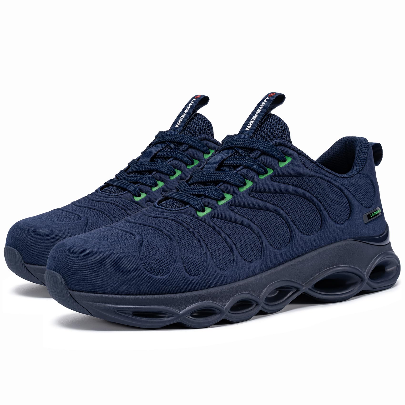 LARNMERN Scarpe Antinfortunistiche Uomo Scarpe Antinfortunistica Moda Traspiranti Leggere con Punta in Acciaio Ammorti Scarpe da Lavoro Comodo