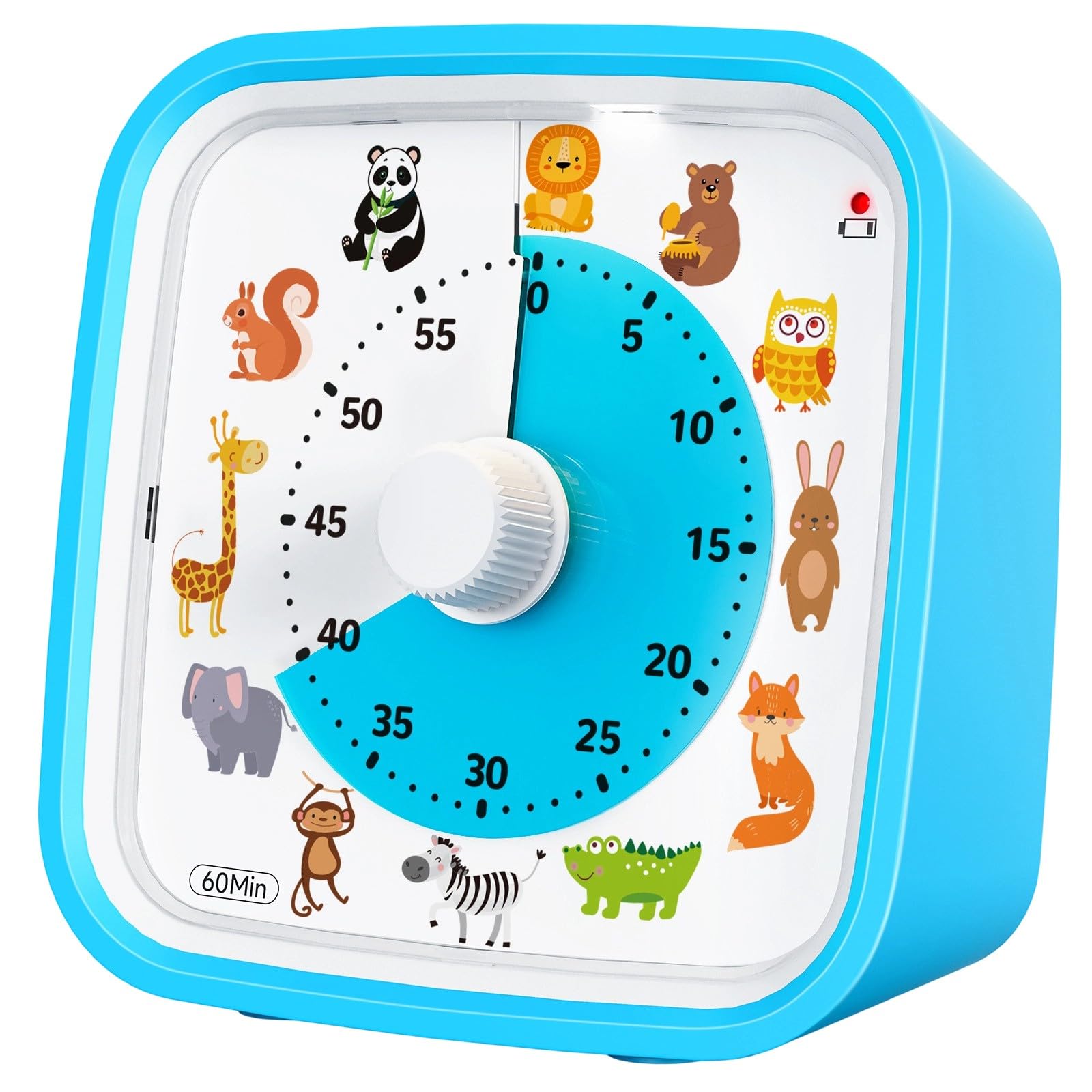 NVOQILIN Kids and Adults Visual Timer with Rainbow Disk 60 Minutes Countdowns Timer for Cooking Studying and Time Management Colorful Study Clock