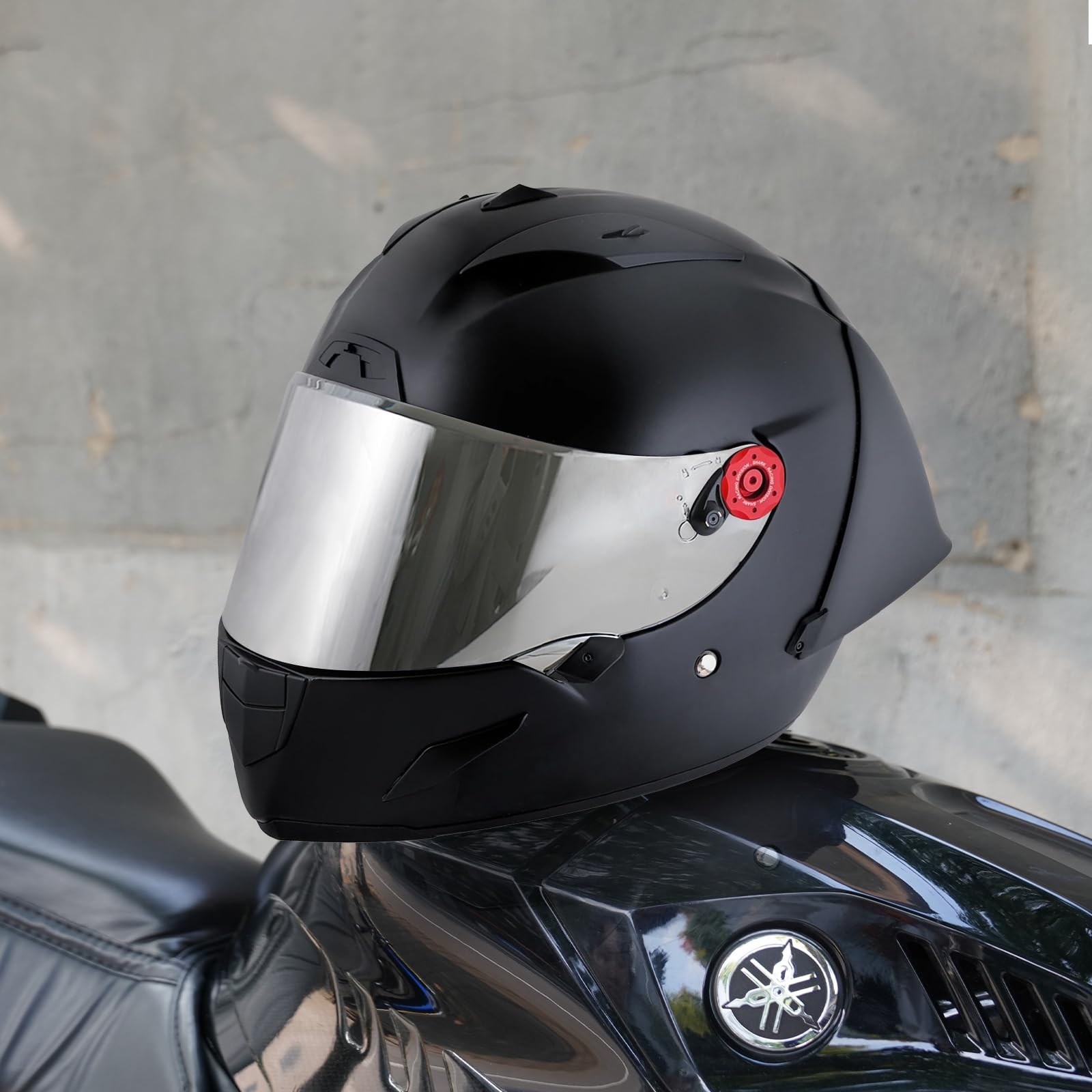 Visera Casco Moto para Shark Race R Pro GP, Visera para Casco Integral de Motocicleta,Lente de Casco de Protección contra el Viento para Moto,Accesorios para Cascos de Moto (Plata)