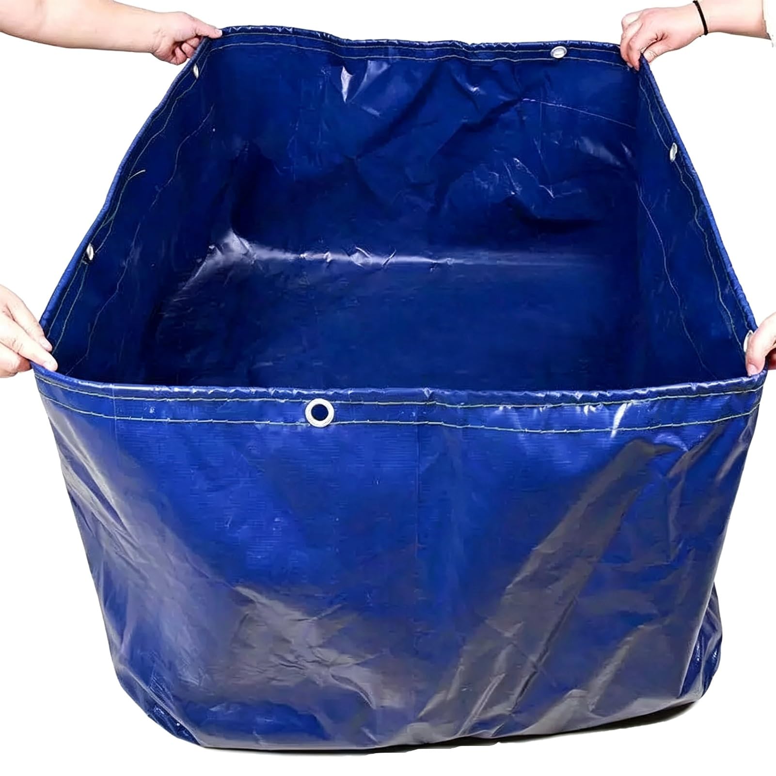 Laghetto per Piscina per Pesci in Tela con Valvola di Scarico, Serbatoio per Laghetto Fuori Terra Pieghevole in PVC - Uso Esterno/Interno per Pesci Rossi, Tartarughe, Multiuso(3x1x1.0m)