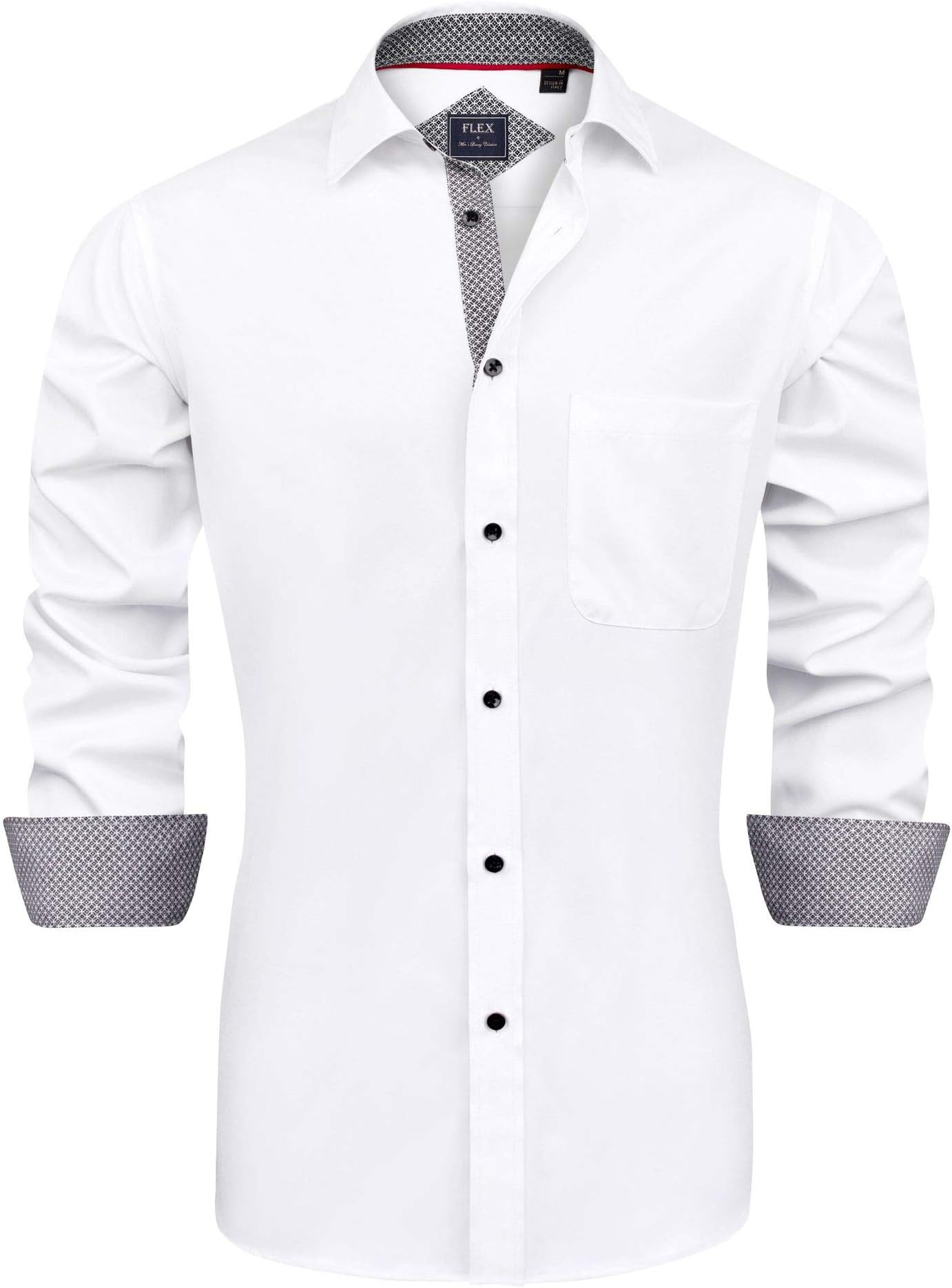 J.VER Men's Pantalones de Pijama Button Down Shirt