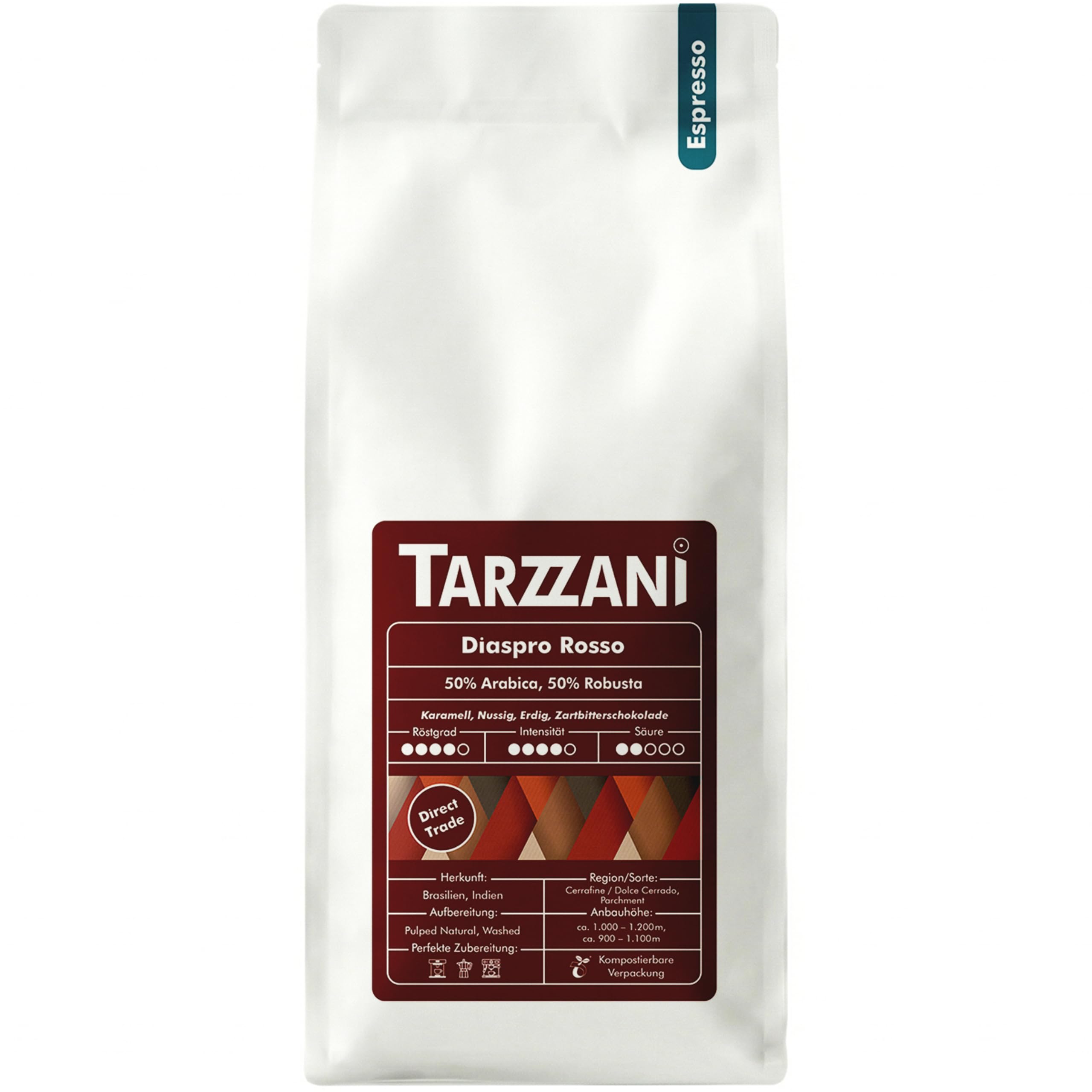 Tarzzani Espressobohnen Diaspro Rosso, 1 kg
