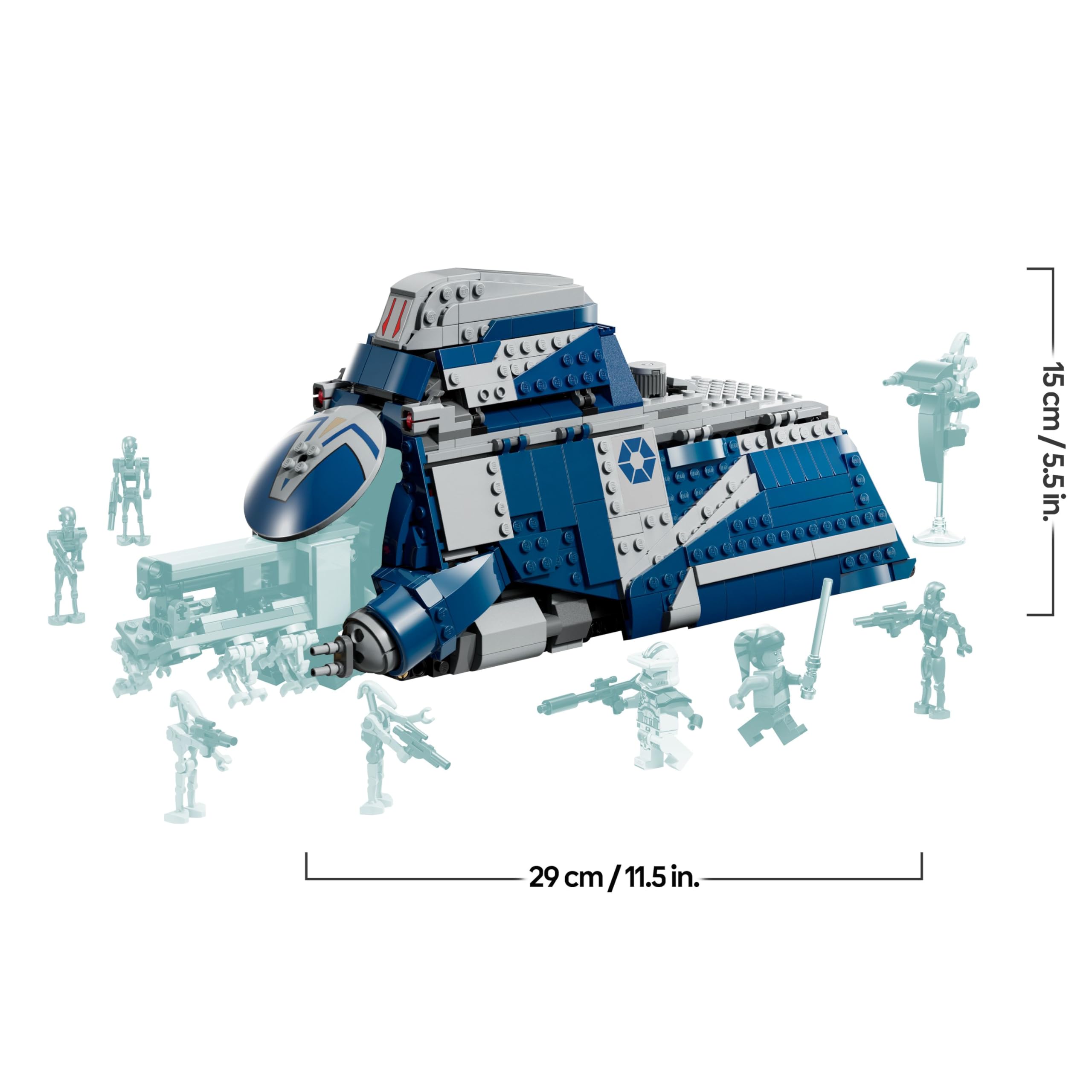 LEGO Star Wars: The Clone Wars MTT der Separatisten in der Schlacht von Felucia - Spielzeug mit Lichtschwert - Kinder Geschenk für Jungen und Mädchen - Modellbau zum Ausstellen und Sammeln - 75435