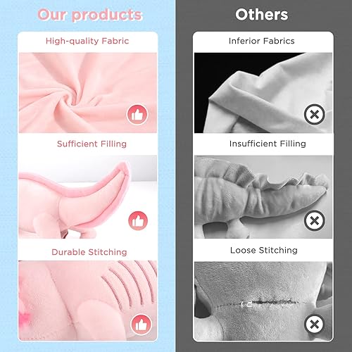 Miniatura 4 de GAGAKU Axolotl - Juguete de peluche de ajolote de 16 pulgadas, peluche de ajolote rosa para niños y niñas, regalo de cumpleaños kawaii