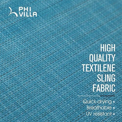 Miniatura 8 de PHI VILLA Silla mecedora para exteriores para 2 personas, sofá biplaza de patio con respaldo alto de 42 pulgadas para patio y terraza de jardín,