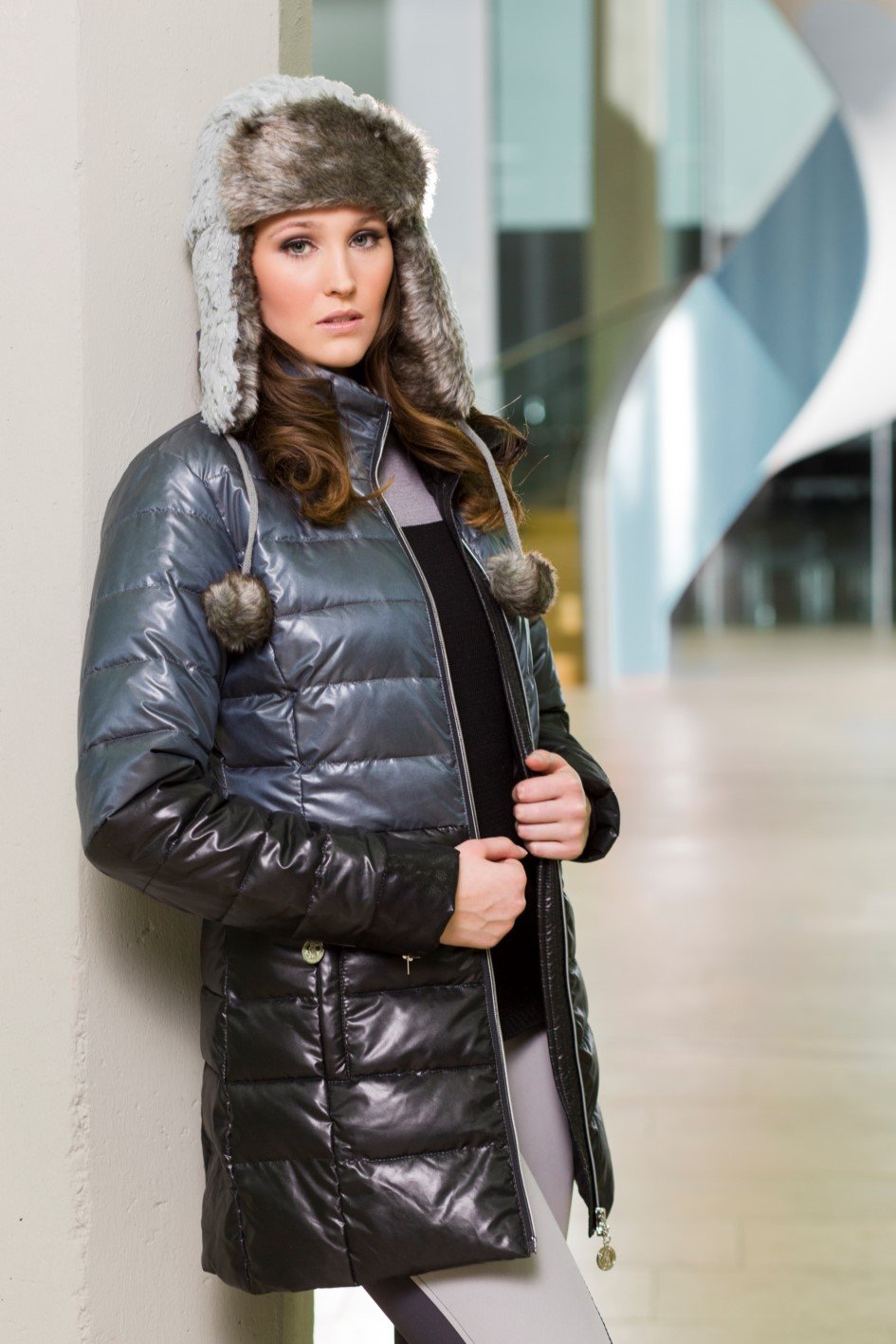 Ladies Arctic Nylon Windproof Tailored Horse Rider Quilted Coat