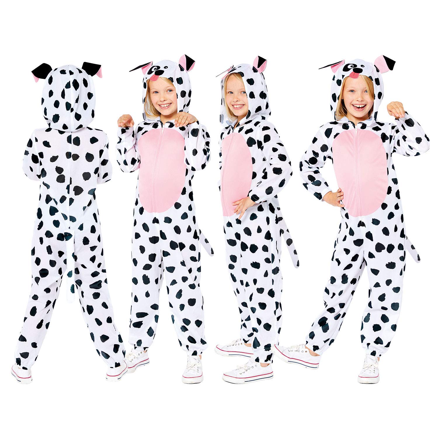 Amscan 9908811 - Kids Dalmatian Dog Onesie World Book Day Fancy Dress Costume Age: 4-6 Yrs